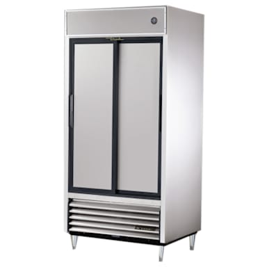 True TSD-33-HC 2-Section 33 CF Reach-In Solid Slide-Door Refrigerator