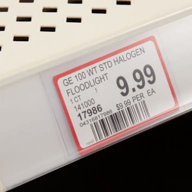 Darling Foodservice Clear Self-Adhesive Data Strip Label Holder