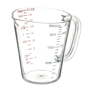 Carlisle 4314307 1-Quart Clear Measuring Cup