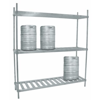 Advance Tabco KR-72 Aluminum 72" x 20" x 76" Keg Rack