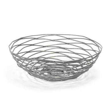 FOH BBK013GYI22 Patina Wireware 8" Pewter Basket - 6 / CS