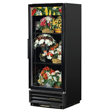 True GDM-12FC-HC~TSL01 Swing Door 12 Cu Ft Floral Case Merchandiser