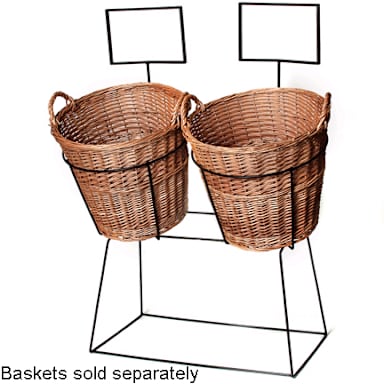 Willow Specialties 1DISRACK.2 Black Wrought Iron Double Display Rack