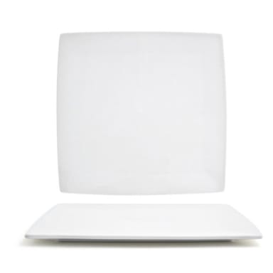 FOH DDP025WHP22 Canvas 11" Square Plate - 6 / CS