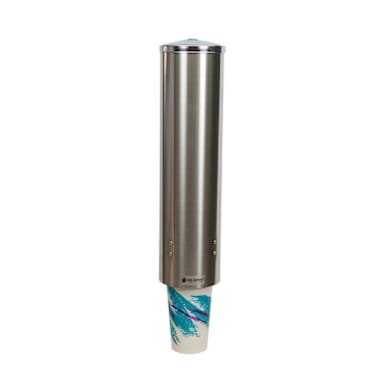San Jamar® C3450SS Large Stainless Pull-Type Water Cup Dispenser