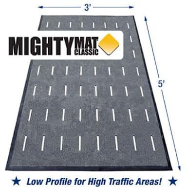 MightyMat® 20D Classic II Black 3' x 5' Slip-Resistant Mat
