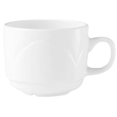 Steelite 9102C431 Bianco White 7.5 Oz. Stackable Cup