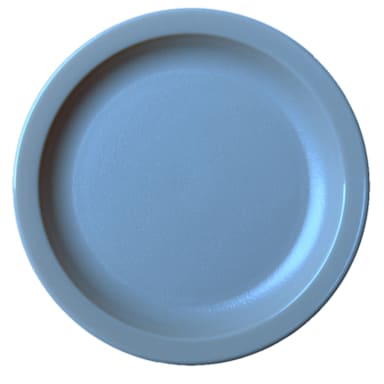 Cambro 65CWNR401 Camwear Slate Blue 6-9/16" Narrow Rim Plate