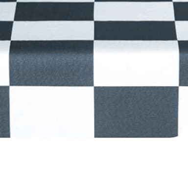 Marko 57411554L195 Fashion 54" x 15 YD Navy Checkered Flag Tablecloth