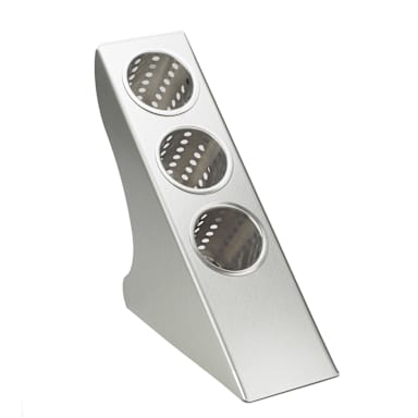 Cal-Mil 1232 Brushed S/S and ABS Three Tier Cutlery Holder