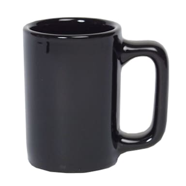 Tuxton BBM-1007 10 Oz. Black Texan Mug