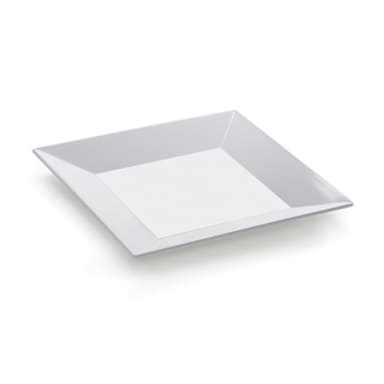 G.E.T. ML-104-W Siciliano White Melamine 10" Square Plate