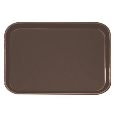 Cambro PT1216167 Brown 11-7/8" x 16-1/4" Non-Skid Polytread Tray
