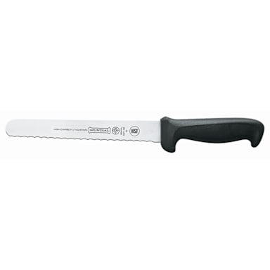 MundialĀ® 5627-8E Black Serrated Edge 8" Utility Slicer Knife