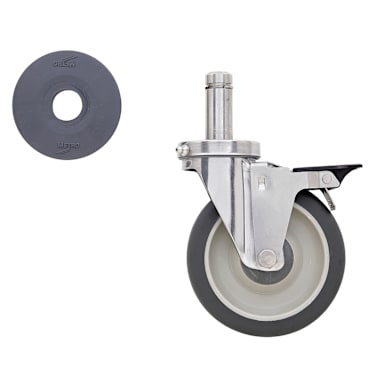 Metro 5MPBGSA Super Erecta S/S 5" Stem Caster w/ Brake