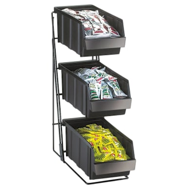 Cal-Mil 841 3 Bin Condiment Organizer with 3 Polycarbonate Bins