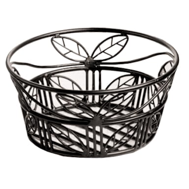 American Metalcraft BLLB81 Ironworks Leaf Design Black Wire Basket
