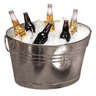 American Metalcraft GPTUB20 Natural 20 x 15 x 11" Galvanized Tub