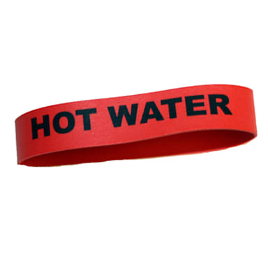 Service Ideas FBHOTWATER Hot Water Flavorband Label - 6 / Cs