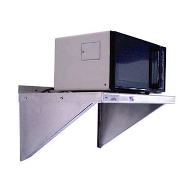 New Age Industrial 95883 Aluminum Wall Mounted Microwave Shelf