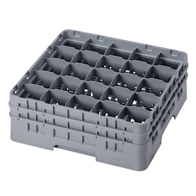 Cambro 25S434151 Camrack Soft Gray 25 Compartment Glass Rack