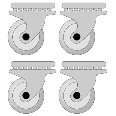 Scotsman® KBC1 Bin Caster Kit for B and BH Series Bins
