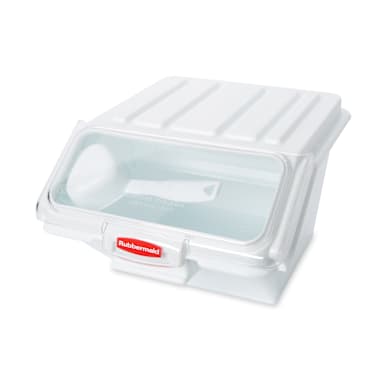 Rubbermaid FG9G6000 White 40 Cup Storage Bin with Scoop