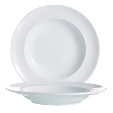 Arcoroc R0907 Vintage White Porcelain 10 Oz. Soup Plate