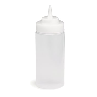 TableCraft 10853C WideMouth 8 Oz. Clear Squeeze Bottle - Dozen