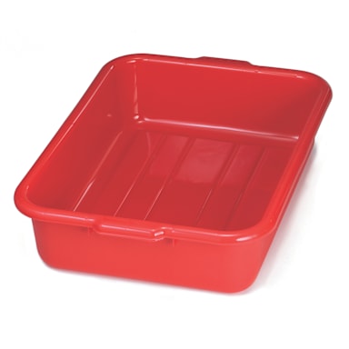 TableCraft 1529R Red Polyethylene 21.5" x 15.75" Tote Box