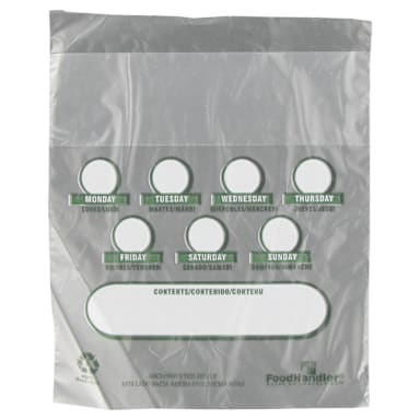 Saneck 729179 Poly 6.5 x 7" Day Of Week Portion Bags - 2000 / CS