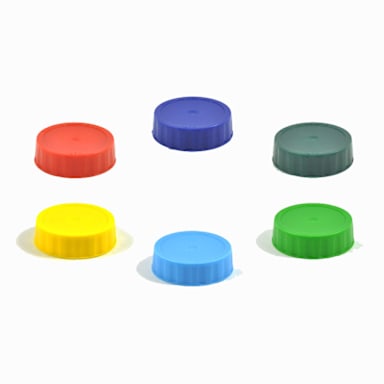 FIFO 4810-999 Mixed Color Label Caps for FIFO Squeeze Bottles - 6 / PK