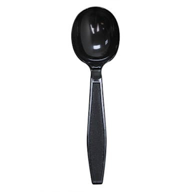 Darling Foodservice Black Heavy Weight Soup Spoon - 1000 / CS