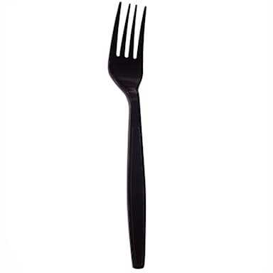 Darling Foodservice Black Heavy-Weight Polystyrene Fork - 1000 / CS