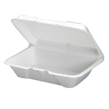 Genpak® 20500 9.19 x 6.5" White Foam Container