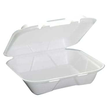 Genpak SN200WHITE 9-1/4" Foam White Dinner Container
