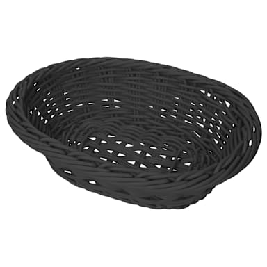 G.E.T. WB-1503-BK Polyweave Black 9" x 6-3/4" Oval Basket