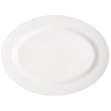 G.E.T. OP-618-W Milano White 18" x 13.5" Oval Platter"