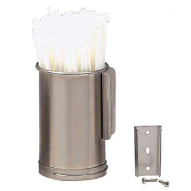 Dispense-Rite 3.5"x6" Stainless Steel Straw Holder