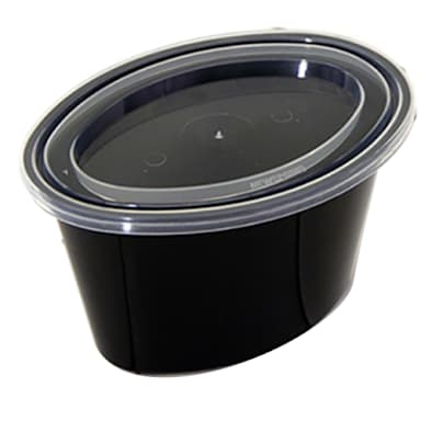 Pactiv E505B Ellipso™ Black 5 Oz Portion Cup With Lid
