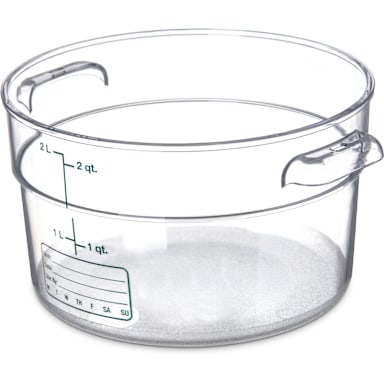 Carlisle 1076307 StorPlus 2 Qt. Round Food Storage Container