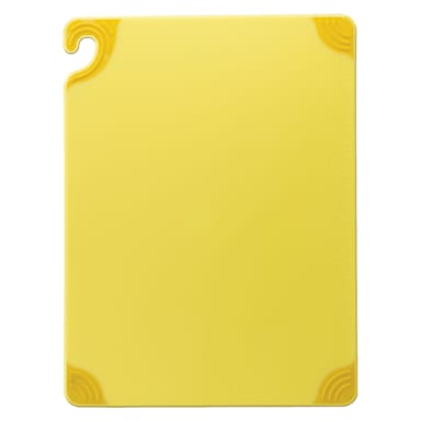 San Jamar CBG152012YL Saf-T-Grip 15 x 20" Yellow Cutting Board