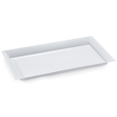 G.E.T. ML-242-W Siciliano White Melamine 28" x 16" Platter