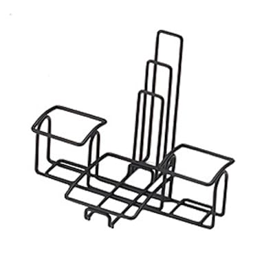 G.E.T. 4-931615 Black 2-Compartment Caddy with Menu Holders