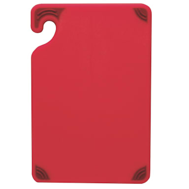 San Jamar CBG6938RD Saf-T-Grip 6" x 9" Red Cutting Board
