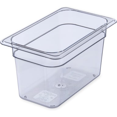 Carlisle 3068207 StorPlus Clear 1/4-Size 6" Deep Food Pan