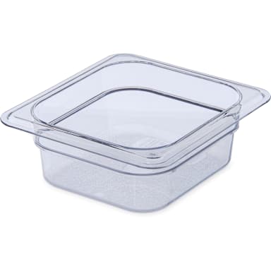 Carlisle 3068307 StorPlus Clear 1/6-Size 2-1/2" Deep Food Pan