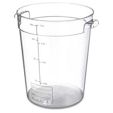 Carlisle 1076607 StorPlus 8 Qt. Round Food Storage Container
