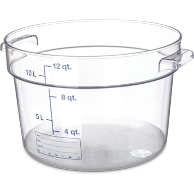 Carlisle 1076707 StorPlus 12 Qt. Round Food Storage Container