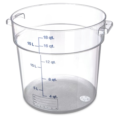 Carlisle 1076807 StorPlus 18 Qt. Round Food Storage Container